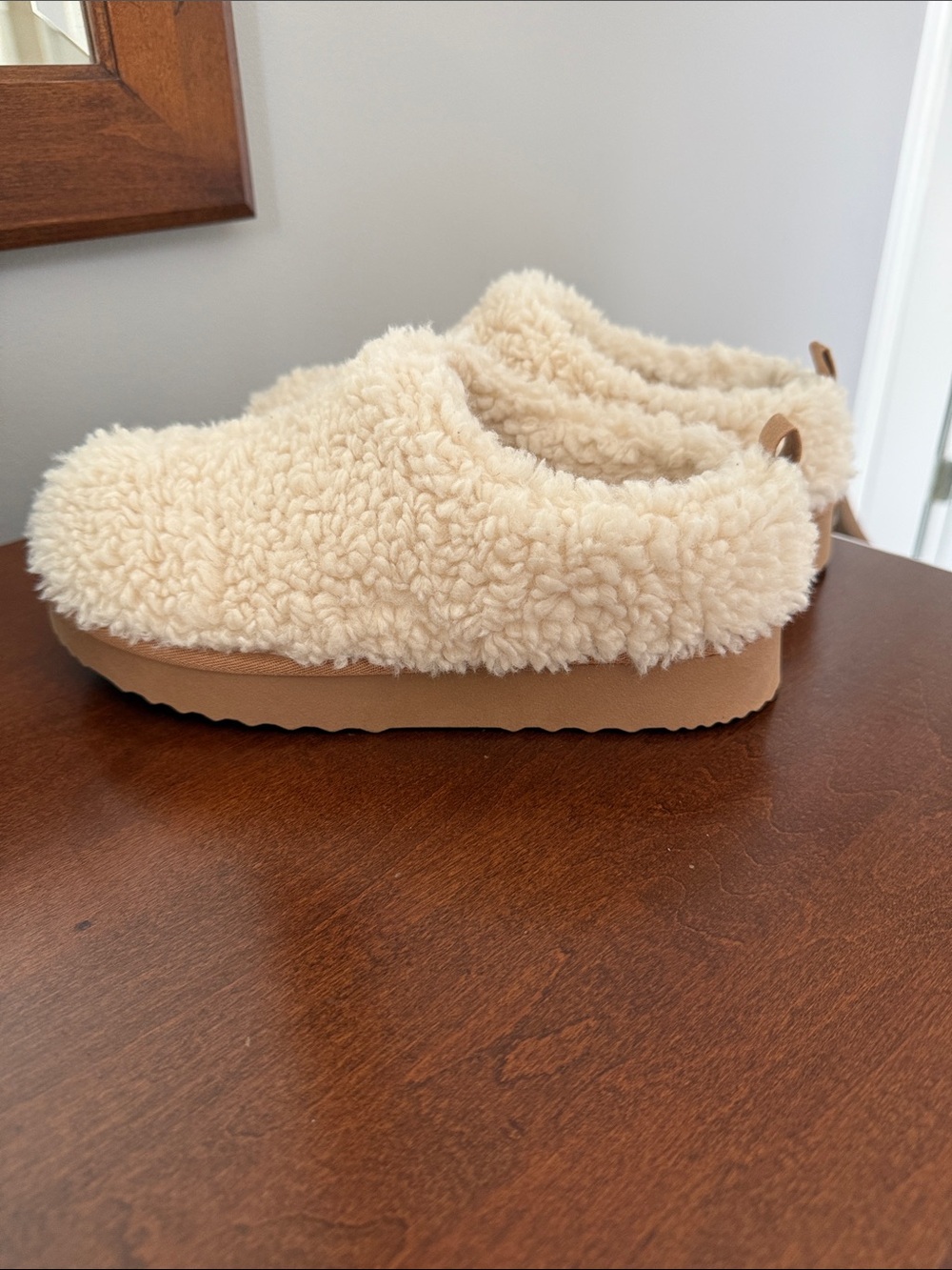 Target Cozy Sherpa Slip-On Shoes - Cream